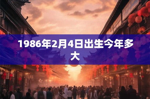 1986年2月4日出生今年多大