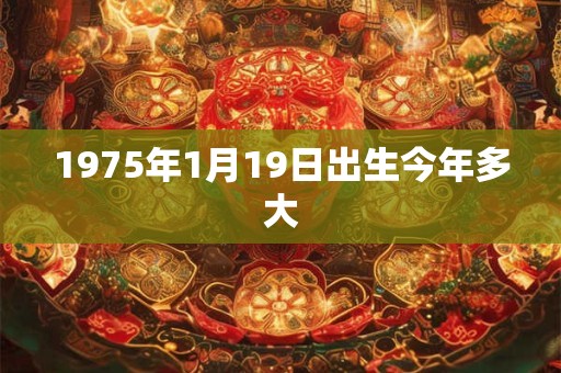 1975年1月19日出生今年多大