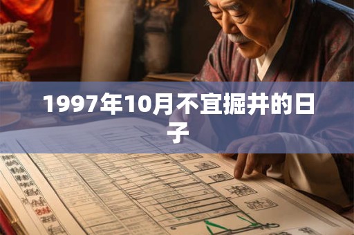 1997年10月不宜掘井的日子