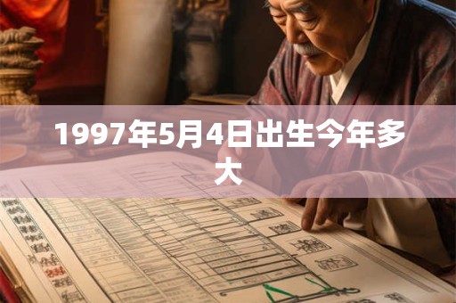 1997年5月4日出生今年多大