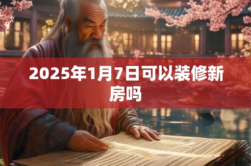 2025年1月7日可以装修新房吗