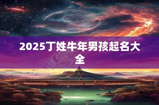 2025丁姓牛年男孩起名大全