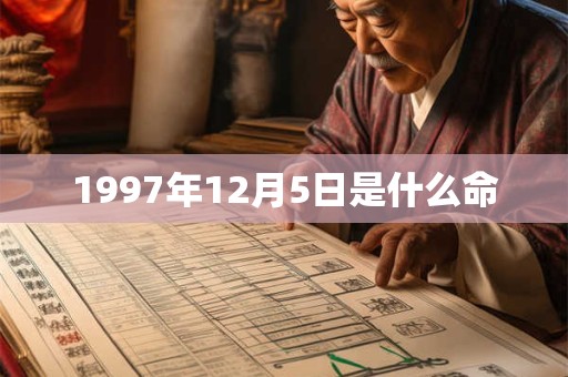1997年12月5日是什么命 1997年12月5日是什么命