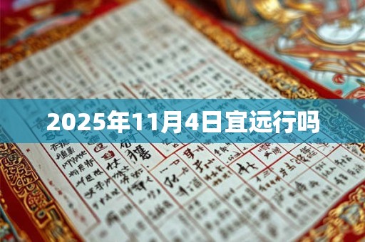 2025年11月4日宜远行吗