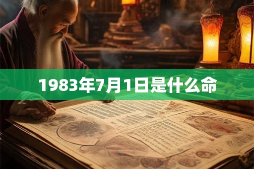 1983年7月1日是什么命 1983年7月1日是什么命