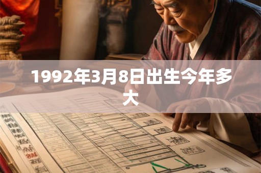 1992年3月8日出生今年多大