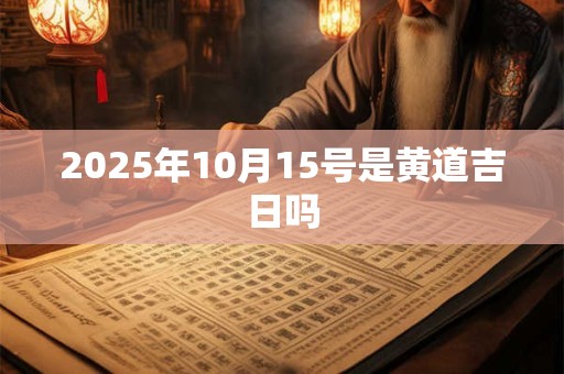 2025年10月15号是黄道吉日吗