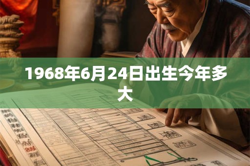 1968年6月24日出生今年多大