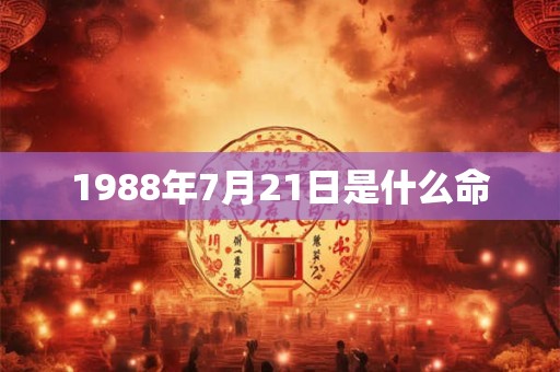 1988年7月21日是什么命