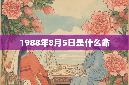 1988年8月5日是什么命