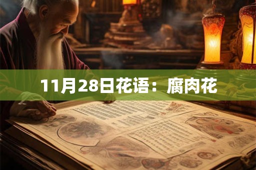 11月28日花语：腐肉花