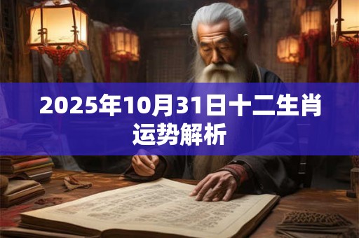 2025年10月31日十二生肖运势解析