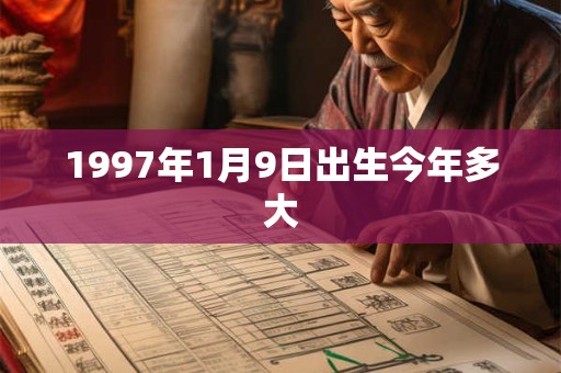 1997年1月9日出生今年多大