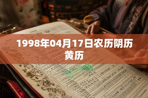 1998年04月17日农历阴历黄历