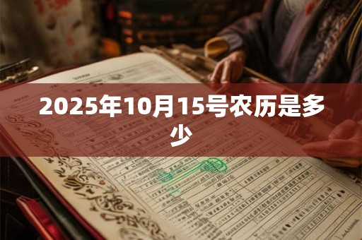 2025年10月15号农历是多少