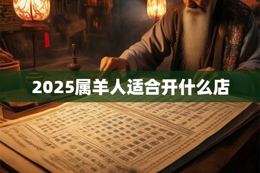 2025属羊人适合开什么店