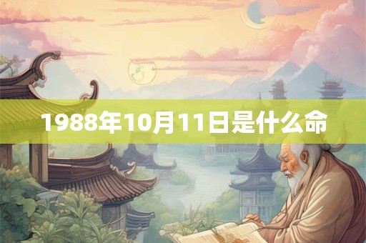 1988年10月11日是什么命