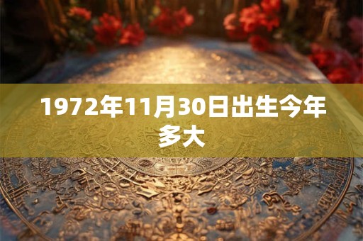 1972年11月30日出生今年多大