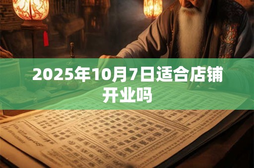 2025年10月7日适合店铺开业吗
