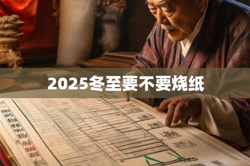 2025冬至要不要烧纸