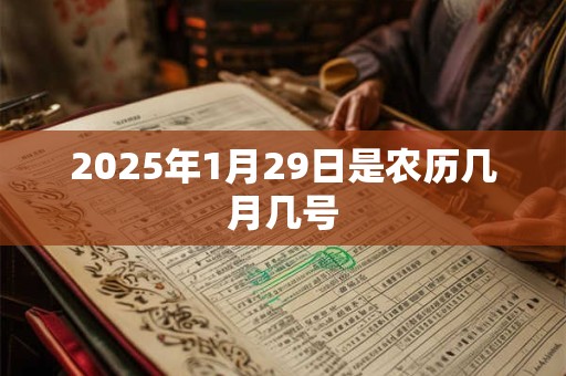 2025年1月29日是农历几月几号