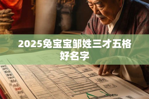 2025兔宝宝邹姓三才五格好名字