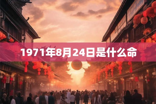 1971年8月24日是什么命