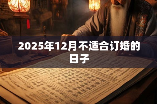 2025年12月不适合订婚的日子