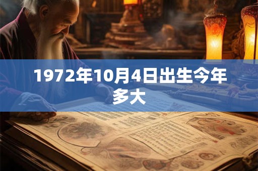 1972年10月4日出生今年多大