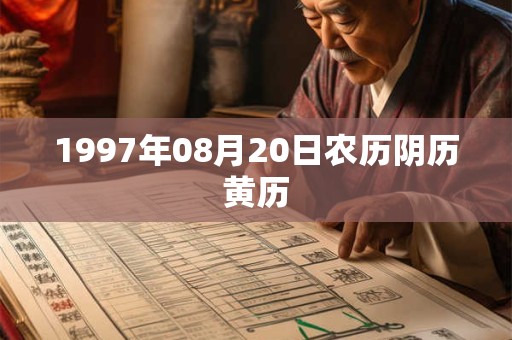 1997年08月20日农历阴历黄历