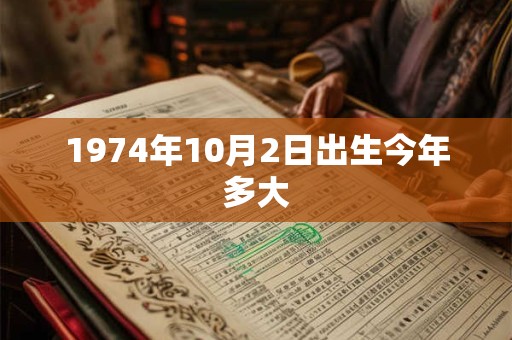 1974年10月2日出生今年多大