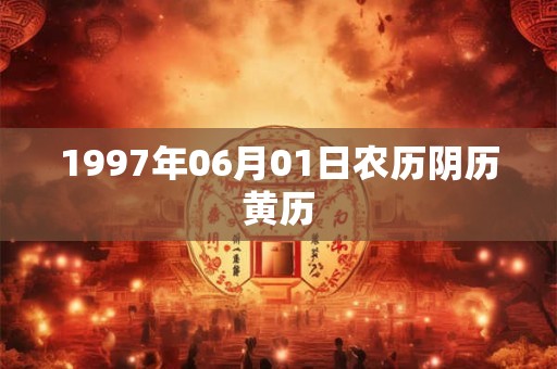 1997年06月01日农历阴历黄历