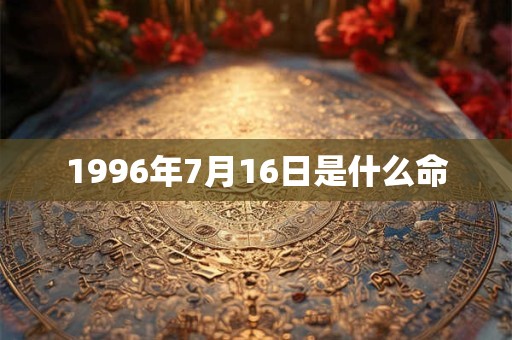 1996年7月16日是什么命