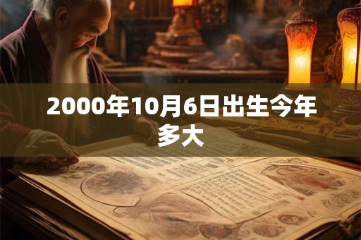 2000年10月6日出生今年多大