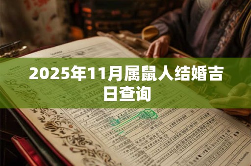 2025年11月属鼠人结婚吉日查询