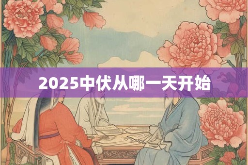 2025中伏从哪一天开始