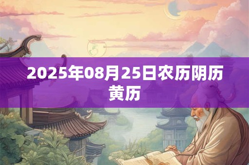 2025年08月25日农历阴历黄历