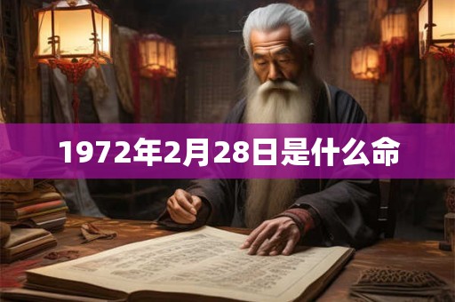 1972年2月28日是什么命 1972年2月28日是什么命