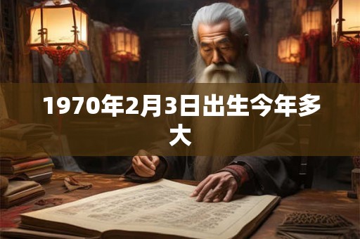 1970年2月3日出生今年多大