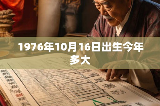 1976年10月16日出生今年多大