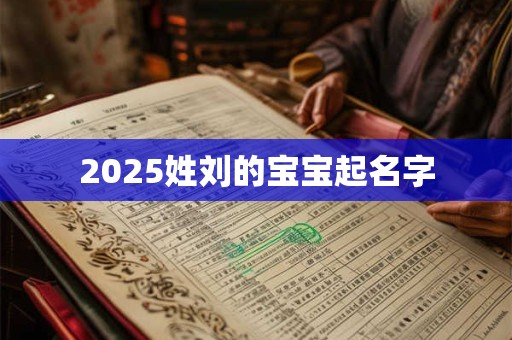 2025姓刘的宝宝起名字