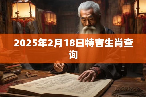 2025年2月18日特吉生肖查询