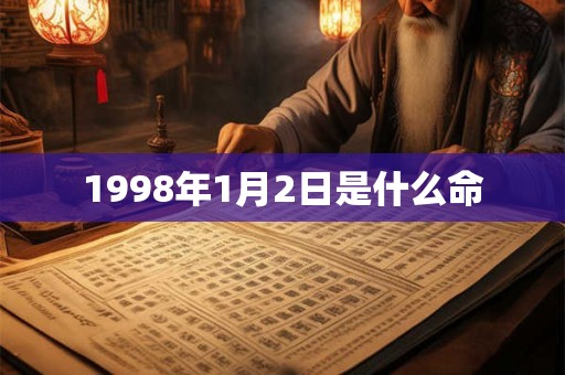 1998年1月2日是什么命 1998年1月2日是什么命