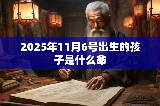 2025年11月6号出生的孩子是什么命