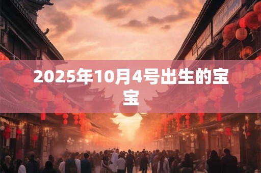 2025年10月4号出生的宝宝