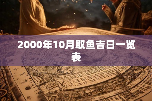 2000年10月取鱼吉日一览表