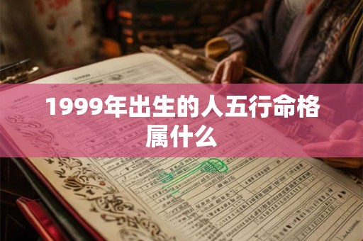 1999年出生的人五行命格属什么