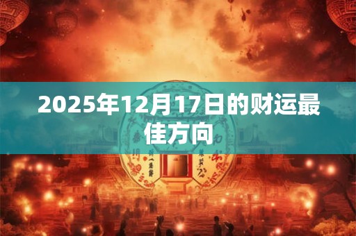 2025年12月17日的财运最佳方向