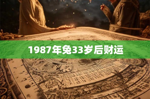 1987年兔33岁后财运