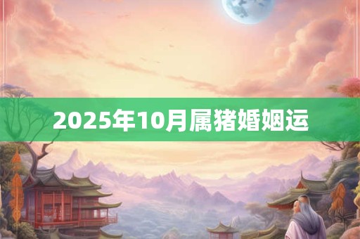 2025年10月属猪婚姻运